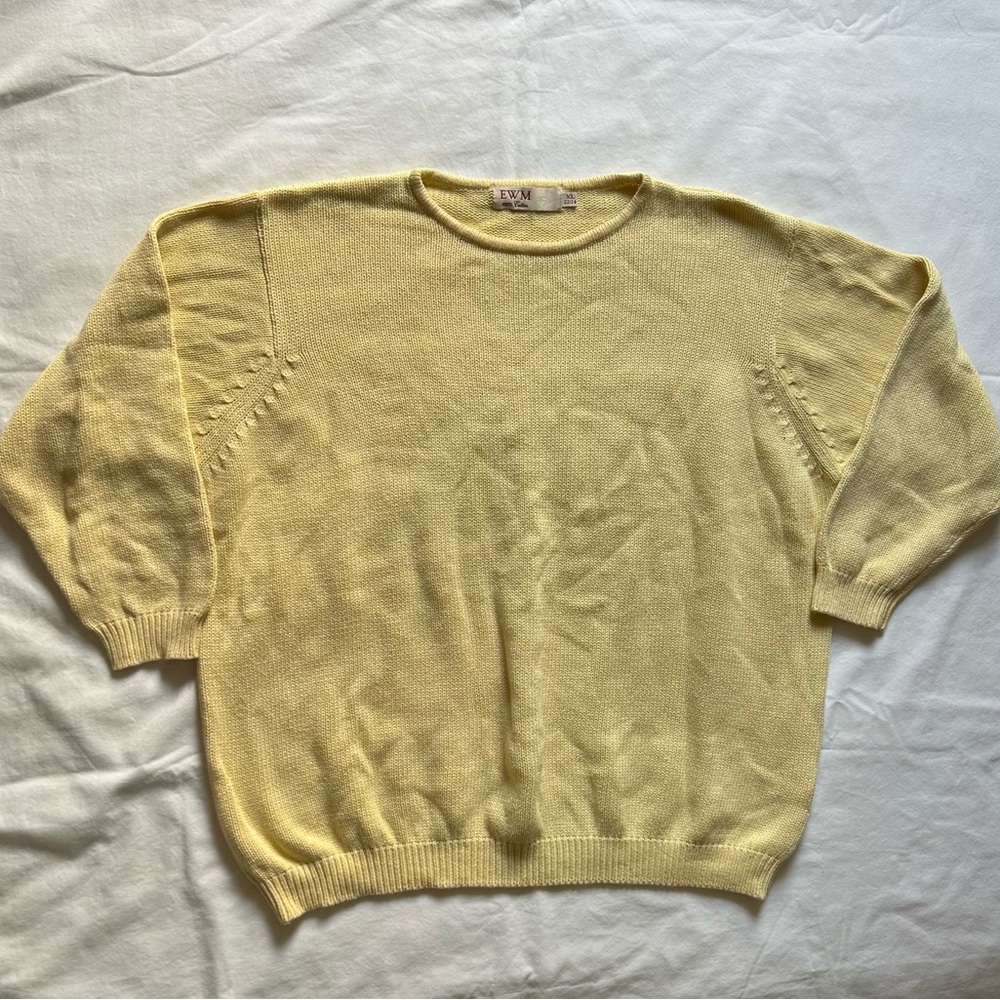Yellow Crew Neck Sweater